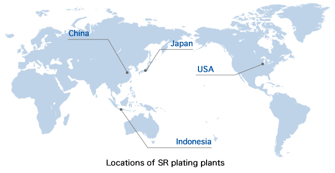 Locations of SR plating plants
